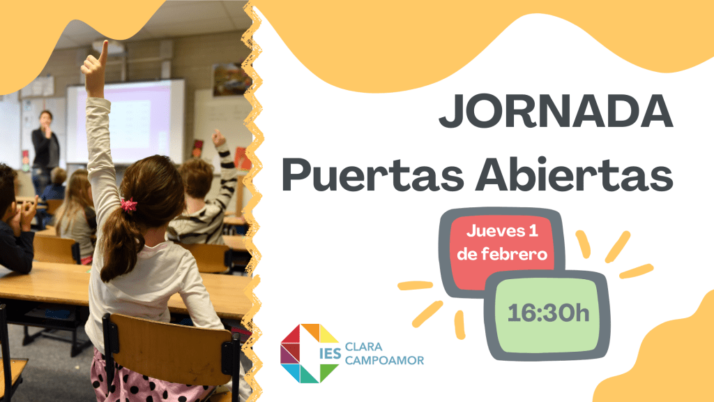 Jornada de puertas abiertas – Jueves 1 de febrero,&nbsp;16:30h