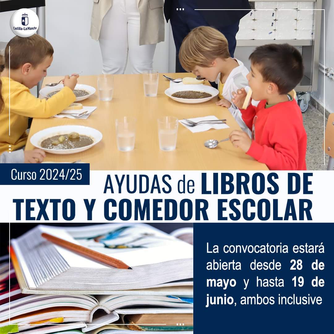 Ayudas de libros de texto y comedor escolar
