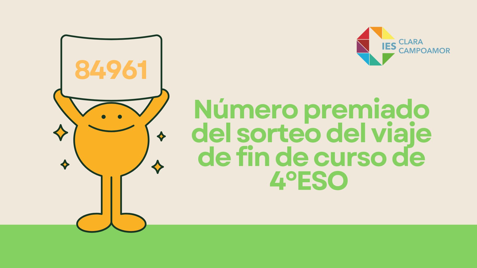 Premio sorteo viaje fin de curso 4ºESO